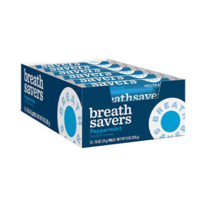 Breath Savers Peppermint Sugar Free Breath Mints, Holiday Rolls (0.75oz, 24 count)