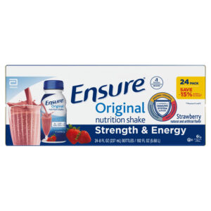Ensure Original Nutrition Shake, Small Meal Replacement Shake, Strawberry (8 fl.oz, 24 count)