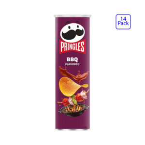 Pringles Potato Crisps Chips, Lunch Snacks, On The Go Snacks, BBQ, Can