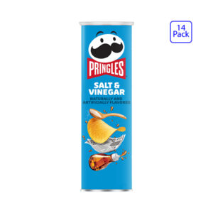 Pringles Potato Crisps Chips, Lunch Snacks, On The Go Snacks, Salt and Vinegar, Can