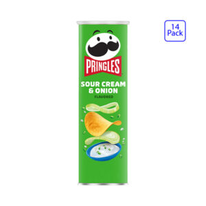 Pringles Potato Crisps Chips, Lunch Snacks, On The Go Snacks, Sour Cream and Onion, Can