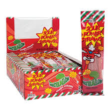 SOUR POWER STRAWS STRAWBERRY 24 CT