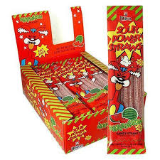 SOUR POWER STRAWS WATERMELON 24 CT