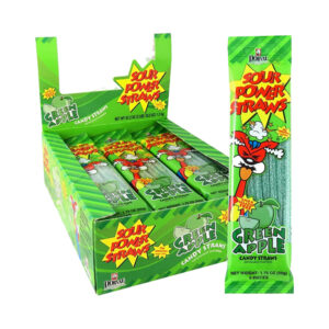 Sour Power Straws Green Apple (24 count)