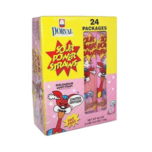 Sour Power Straws Pink Lemonde (24 count)