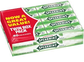 WRIGLEY'S SPEARMENT GUM 40 PCS X 5 CT