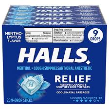 Halls Mentholyptus 20 pc. 34g ($0.75 per pc)