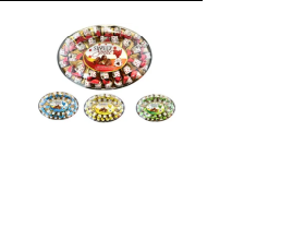 Sweet smile twist oval hard plastic gift chocolate 500G X 8pcs