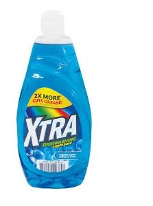 Xtra Dish Liquid - Crystal Clean Blue 8/24 oz. - Image 1